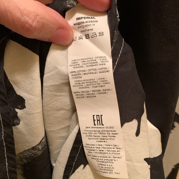 Imperial Black and White Abstract Maxi Dress - Picture 11 of 13